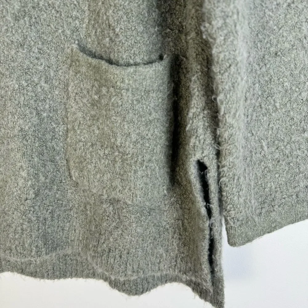 Anthropologie Sleeping on Snow Clarington Half Zip Wool Alpaca Green Sweater S